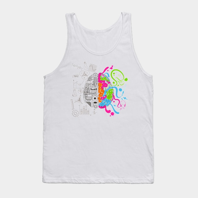 Analytical Brain Tank Top by Mako Design 